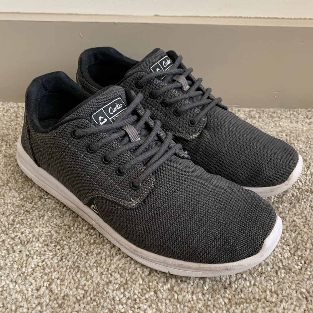 Cuater The Daily - Knit shoe. Men’s size 11. Heather Grey Pinstripe/Black